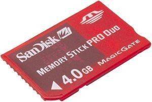 SANDISK 4GB MEMORY STICK PRO DUO GAMING SANDISK 4GB MEMORY STICK PRO DUO GAMING