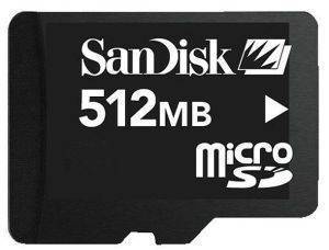 SANDISK 512MB MICRO SECURE DIGITAL