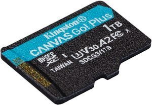 KINGSTON SDCG3/1TBSP CANVAS GO PLUS 1TB MICRO SDXC CLASS 10 UHS-I U3 V30 A2 KINGSTON SDCG3/1TBSP CANVAS GO PLUS 1TB MICRO SDXC CLASS 10 UHS-I U3 V30 A2