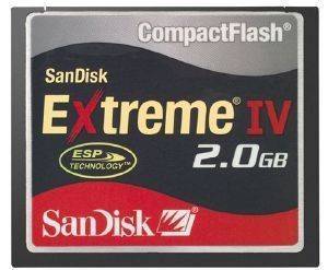 SANDISK EXTREME IV 2GB COMPACT FLASH CARD SANDISK EXTREME IV 2GB COMPACT FLASH CARD