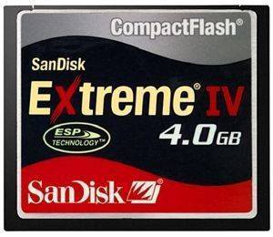 SANDISK EXTREME IV 4GB COMPACT FLASH CARD