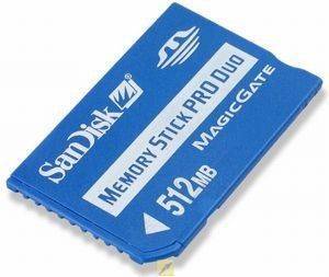 SANDISK MEMORY STICK DUO PRO 512MB SANDISK MEMORY STICK DUO PRO 512MB