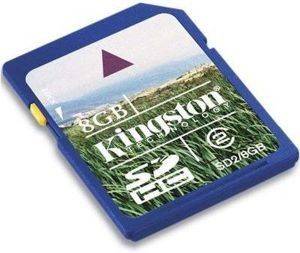 KINGSTON 8GB SECURE DIGITAL HIGH CAPACITY CLASS 2