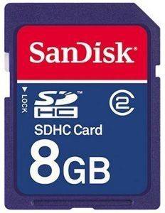 SANDISK 8GB SECURE DIGITAL HIGH CAPACITY SANDISK 8GB SECURE DIGITAL HIGH CAPACITY