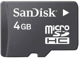 SANDISK 4GB MICRO SECURE DIGITAL HIGH CAPACITY