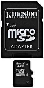 KINGSTON 4GB MICRO SECURE DIGITAL CLASS 4 HIGH CAPACITY 2 ADAPTERS KINGSTON 4GB MICRO SECURE DIGITAL CLASS 4 HIGH CAPACITY 2 ADAPTERS