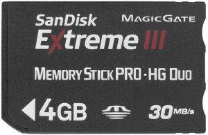 SANDISK 4GB EXTREME III MEMORY STICK PRO HG DUO