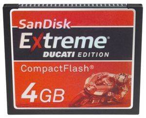 SANDISK 4GB EXTREME DUCATI EDITION COMPACT FLASH