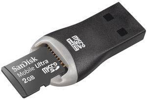 SANDISK 2GB MOBILE ULTRA MICRO SD WITH READER SANDISK 2GB MOBILE ULTRA MICRO SD WITH READER