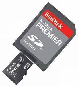 SANDISK 2GB PREMIER MICRO SECURE DIGITAL
