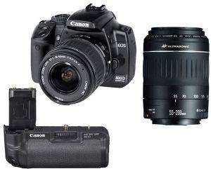 CANON EOS 400D + EF-S 18-55 II + EF 55-200 II USM + BG-E3 BATTERY GRIP