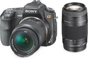 SONY DSLR-A200 + 18-70MM + 75-300MM KIT