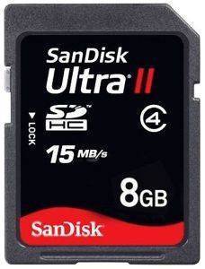 SANDISK 8GB ULTRA II SECURE DIGITAL HIGH CAPACITY