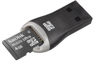 SANDISK 4GB MOBILE ULTRA MICRO SD HIGH CAPACITY WITH READER