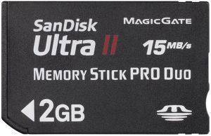 SANDISK ULTRA II 2GB MEMORY STICK PRO DUO 15MB/S