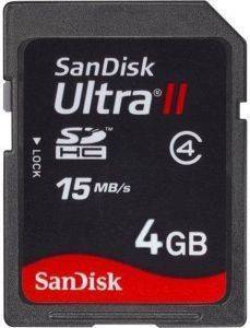 SANDISK 4GB ULTRA II SECURE DIGITAL CLASS 4 SANDISK 4GB ULTRA II SECURE DIGITAL CLASS 4