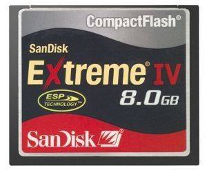 SANDISK 8GB EXTREME IV COMPACT FLASH CARD SANDISK 8GB EXTREME IV COMPACT FLASH CARD