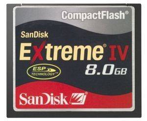 SANDISK 8GB EXTREME IV COMPACT FLASH CARD