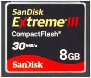 SANDISK 8GB EXTREME III SECURE DIGITAL HIGH CAPACITY CLASS 6