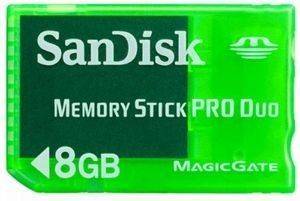 SANDISK 8GB MEMORY STICK PRO DUO GAMING SANDISK 8GB MEMORY STICK PRO DUO GAMING