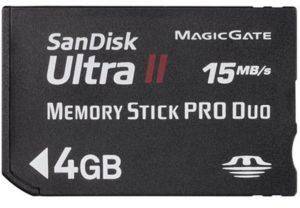 SANDISK 4GB ULTRA II MEMORY STICK PRO DUO SANDISK 4GB ULTRA II MEMORY STICK PRO DUO