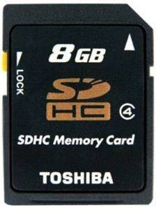 TOSHIBA 8GB SECURE DIGITAL HIGH CAPACITY CLASS 4
