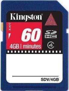 KINGSTON 4GB VIDEO SECURE DIGITAL HIGH CAPACITY CLASS 4