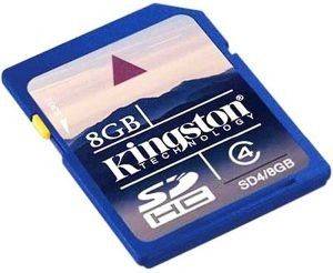 KINGSTON 8GB SECURE DIGITAL HIGH CAPACITY CLASS 4 KINGSTON 8GB SECURE DIGITAL HIGH CAPACITY CLASS 4