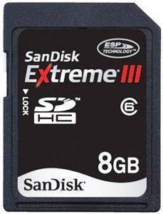 SANDISK 8GB EXTREME III SECURE DIGITAL HIGH CAPACITY SANDISK 8GB EXTREME III SECURE DIGITAL HIGH CAPACITY