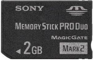 SONY 2GB MSMT2G-PSP MEMORY STICK DUO PRO MARK 2 PSP