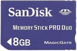 SANDISK 8GB MEMORY STICK PRO DUO SANDISK 8GB MEMORY STICK PRO DUO