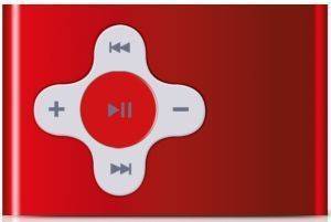 SWEEX CLIPZ MP3 PLAYER RED 2GB