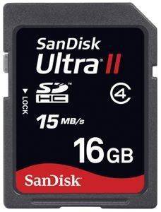 SANDISK 16GB SECURE DIGITAL HIGH CAPACITY