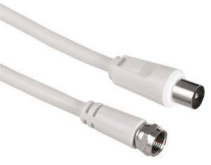 HAMA 42976 SAT CONNECTING CABLE F-PLUG - COAXIAL PLUG 1.5M