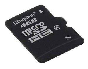 KINGSTON 4GB MICRO SECURE DIGITAL CLASS 4 HIGH CAPACITY KINGSTON 4GB MICRO SECURE DIGITAL CLASS 4 HIGH CAPACITY