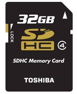 TOSHIBA 32GB SECURE DIGITAL HIGH CAPACITY CLASS 4