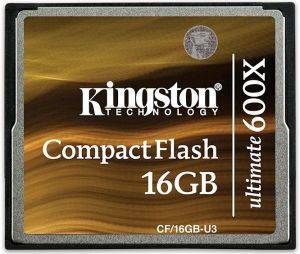 KINGSTON CF/16GB-U3 16GB COMPACT FLASH ULTIMATE 600X KINGSTON CF/16GB-U3 16GB COMPACT FLASH ULTIMATE 600X