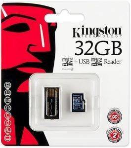 KINGSTON MRG2+SDC4/32GB USB MICROSDHC READER WITH 32GB MICROSD CARD