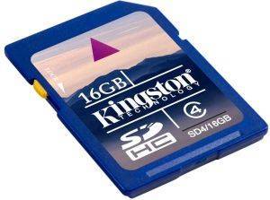 KINGSTON 16GB SECURE DIGITAL HIGH CAPACITY CLASS 4 KINGSTON 16GB SECURE DIGITAL HIGH CAPACITY CLASS 4