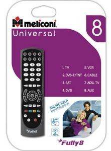 MELICONI 808001 FULLY 8 8-IN-1 UNIVERSAL REMOTE CONTROL