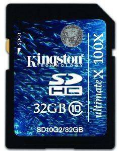 KINGSTON SD10G2/32GB 32GB SDHC ULTIMATE 100X CLASS 10 KINGSTON SD10G2/32GB 32GB SDHC ULTIMATE 100X CLASS 10
