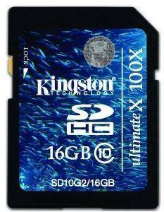 KINGSTON SD10G2/16GB 16GB SDHC ULTIMATE 100X CLASS 10
