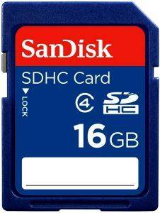SANDISK 16GB SECURE DIGITAL HC CLASS 4
