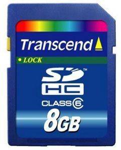 TRANSCEND 8GB SECURE DIGITAL HIGH CAPACITY CLASS 6