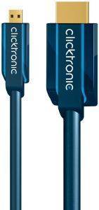 CLICKTRONIC HC295 MICRO HDMI TO HDMI CABLE 3M CASUAL CLICKTRONIC HC295 MICRO HDMI TO HDMI CABLE 3M CASUAL