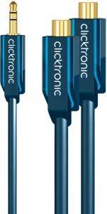 CLICKTRONIC AUDIO ADAPTER 3.5MM MALE PLUG STEREO TO 2XRCA FEMALE CASUAL CLICKTRONIC AUDIO ADAPTER 3.5MM MALE PLUG STEREO TO 2XRCA FEMALE CASUAL