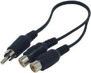 KONIG CABLE-457/02 2XRCA FEMALE TO 1XRCA MALE 20CM KONIG CABLE-457/02 2XRCA FEMALE TO 1XRCA MALE 20CM