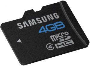 SAMSUNG 4GB MICRO SECURE DIGITAL HIGH CAPACITY CLASS 4 WITH ADAPTER