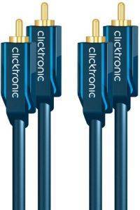 CLICKTRONIC HC40 AUDIO CABLE 2XRCA MALE TO 2XRCA MALE 15M CASUAL CLICKTRONIC HC40 AUDIO CABLE 2XRCA MALE TO 2XRCA MALE 15M CASUAL
