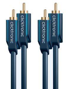CLICKTRONIC HC40 AUDIO CABLE 2XRCA MALE TO 2XRCA MALE 3M CASUAL CLICKTRONIC HC40 AUDIO CABLE 2XRCA MALE TO 2XRCA MALE 3M CASUAL
